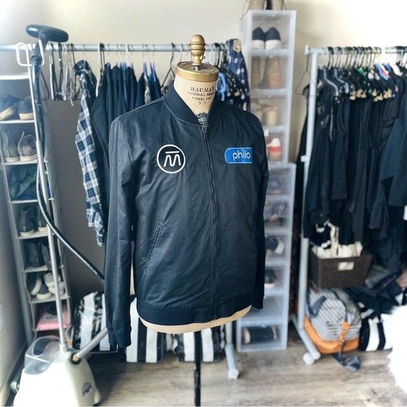 REFORM CLOTHING | L | Philo Menβs Zip Bomber Shell Aviator Jacket San Francisco - Picture 12 of 14